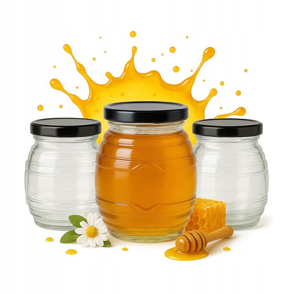 5x UL-glas 180 ml til honning, marmelade, syltetøj og flødeglas