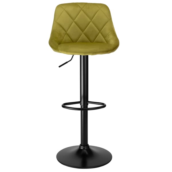 Cydro Sort Oliven Velour Barstol
