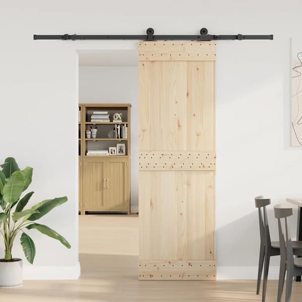 vidaXL Skjutdörrsinstallationssystem 213,5 cm stål svart