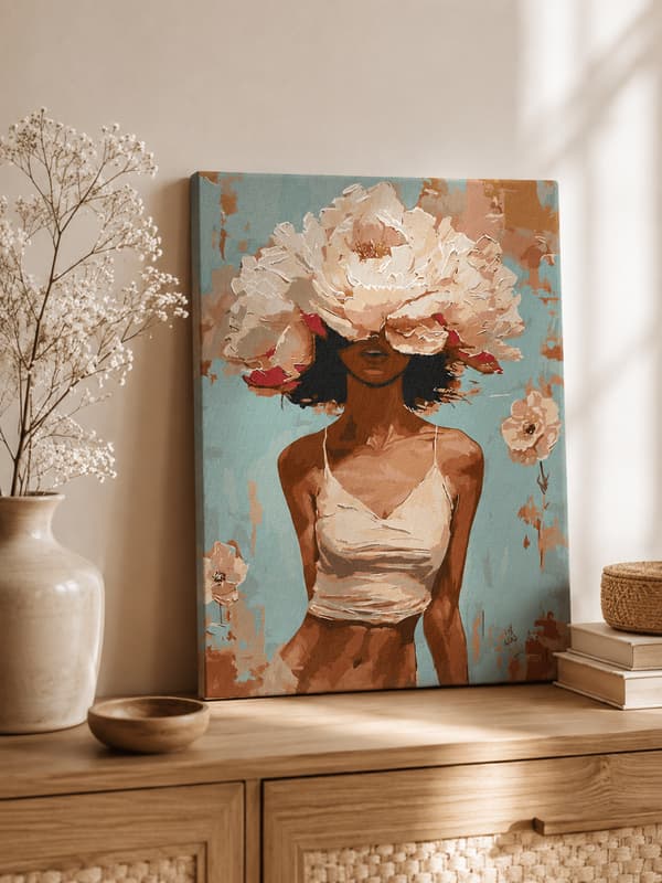Maleri efter tal med ramme Billeder til maleri - Blooming Beauty 40x50 cm