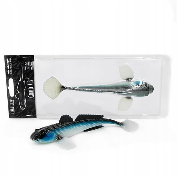 Gummi Agn Libra Lures GOBIO 18.6cm Vertikal 003 Blå Hvidfisk
