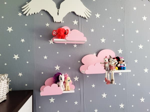 Cloud Shelves Sæt med 3 FANTASY EXTRA - Galaxy pink - pink