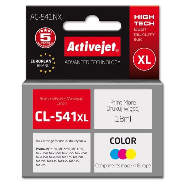 Activejet-blæk til Canon CL-541XL Supreme 18 ml