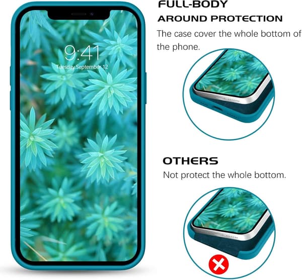 Apple iPhone 12 Pro Max -suojakuori, tummansininen, silikoni