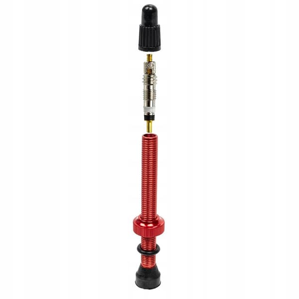 Presta-ventiler för slanglösa system, 60 mm, röda - 2 st. nyckel