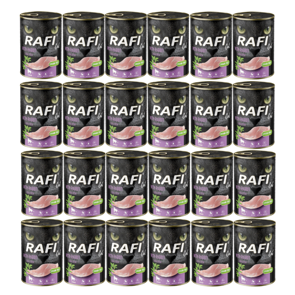 Dolina Noteci Rafi vådfoder til katte med kanin 24x400g