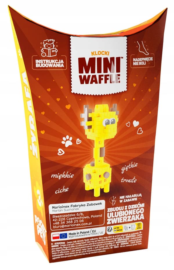 Marioinex Mini Vaffel POKET PETS - GIRAFFE sæt