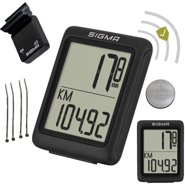 Sigma BC 5.0 ATS Trådløs Cykelcomputer Sort 5 Funktioner