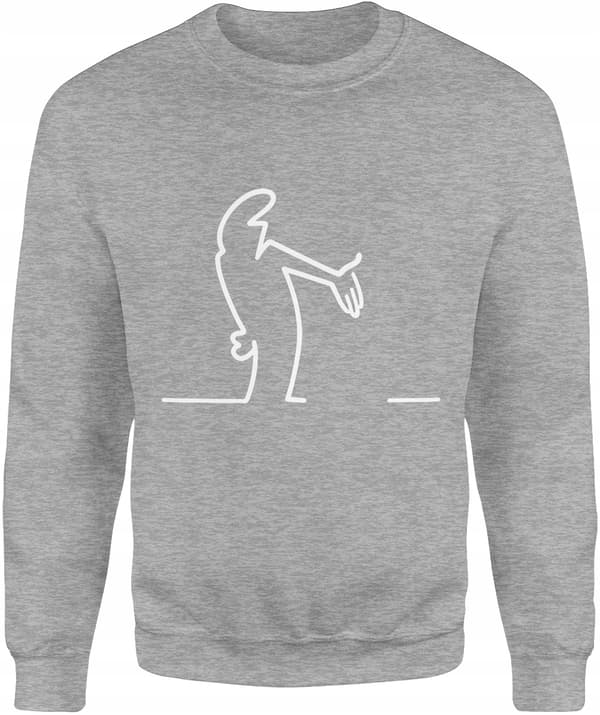 ROLIG HERRSWEATSHIRT MINIMALISTISKT TRYCK MED MEME M