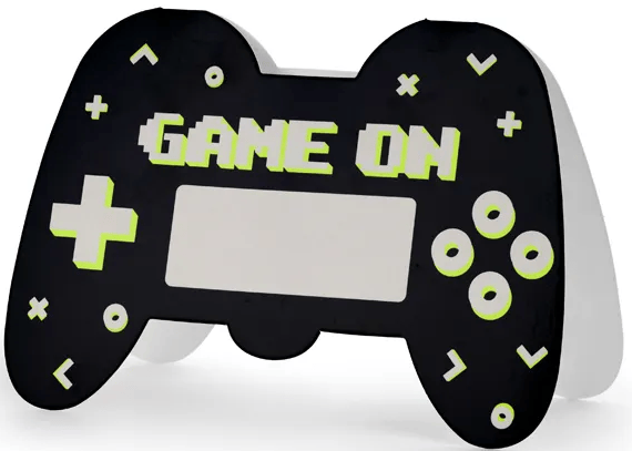 GAMEPAD Gamer-inbjudningar med kuvert 6 st.