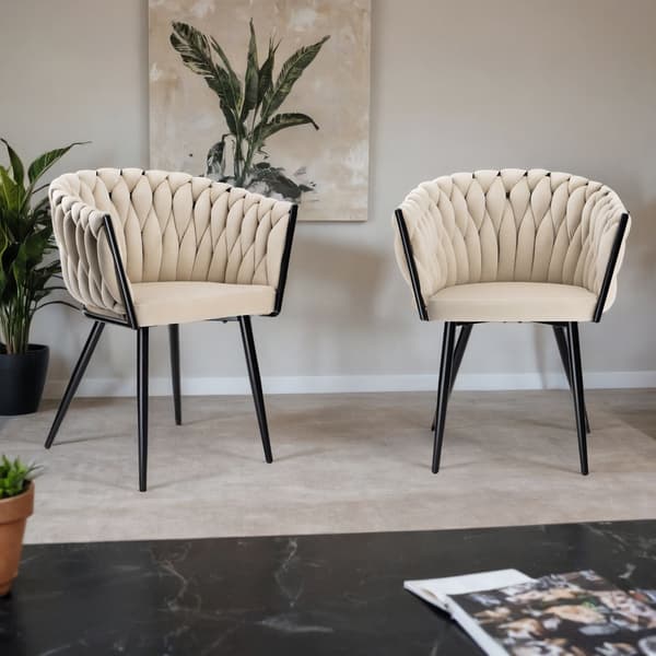 COFTON BLACK VELVET beige vävd sammetsfåtölj