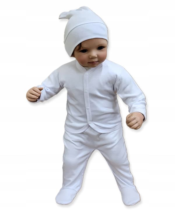 KAFTAN 110 T-SHIRT barnblus med knappar VIT