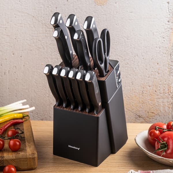 KLAUSBERG KB-7985 KÖKS- OCH STEAKKNIVSET I BLOCK