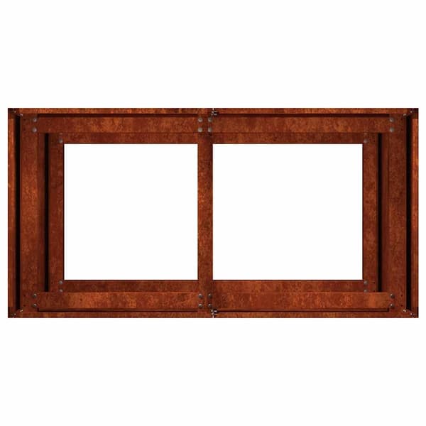 vidaXL rusten urtepotte 80x40x80 cm rustfrit stål