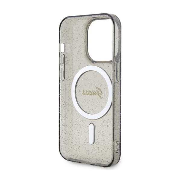 Guess Glitter Gold MagSafe - iPhone 14 Pro cover (sort)