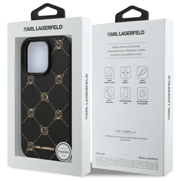 Karl Lagerfeld MagSafe Karl Head - iPhone 16 Pro Max cover (sort)