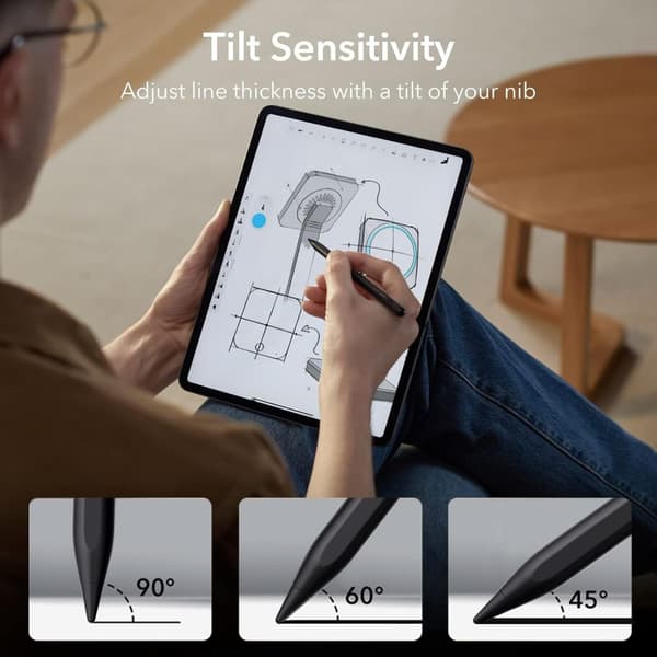 ESR DIGITAL+ MAGNETISK STYLUS PEN TIL IPAD, SORT