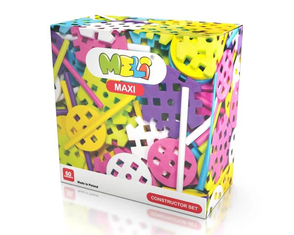 Meli Maxi Pink -rakentajasetti - 60 osaa.