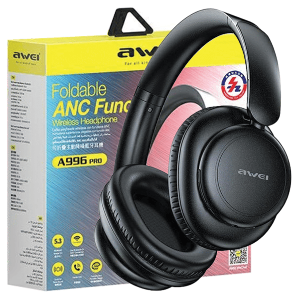 AWEI A996 Pro ANC Bluetooth -kuulokkeet, mustat