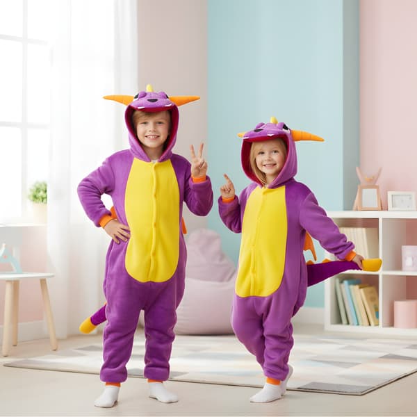Kigurumi-pyjamas Spyro-kostume til børn 95-105 cm