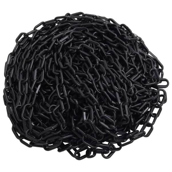 vidaXL Varningskedja svart 30 m Ø6 mm plast