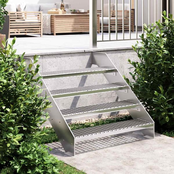 vidaXL trinbræt 90x24x7 cm galvaniseret stål