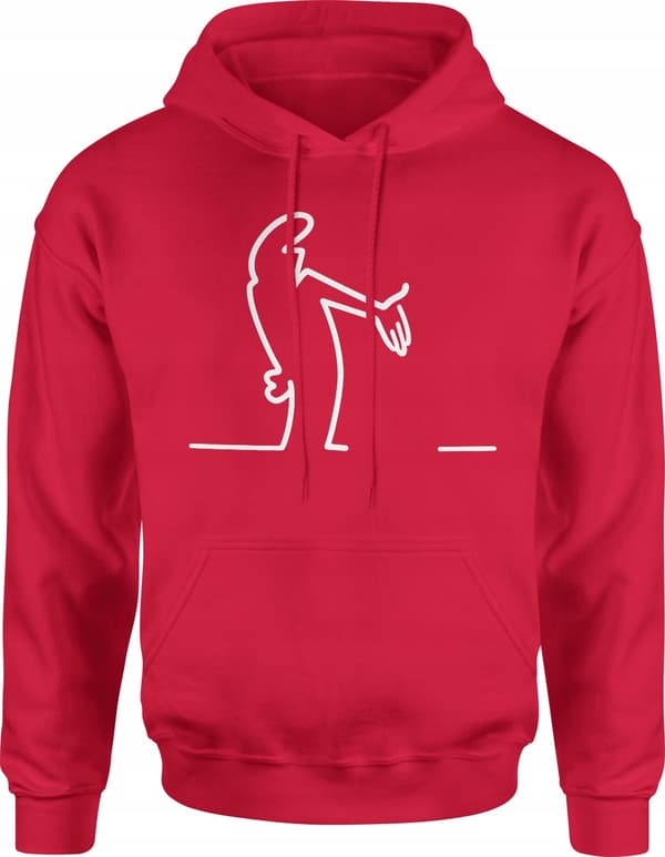ROLIG HERRSWEATSHIRT MINIMALISTISKT TRYCK MED MEME M