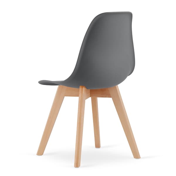 KITO stol mørkegrå / naturlige ben x 4