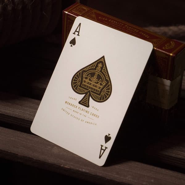BICYCLE MONARCHS DECK RED 1 DECK Spillekort i en trææske