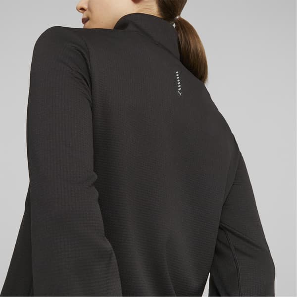 Puma RUN MICRO FLEECE 1/2 ZIP dame sweatshirt sort 52405501 r M