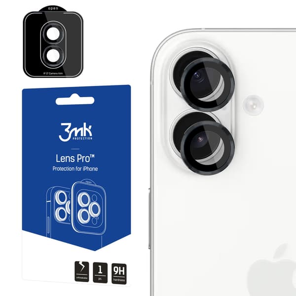 Apple iPhone 17 - 3mk Linsebeskyttelse Pro Sort