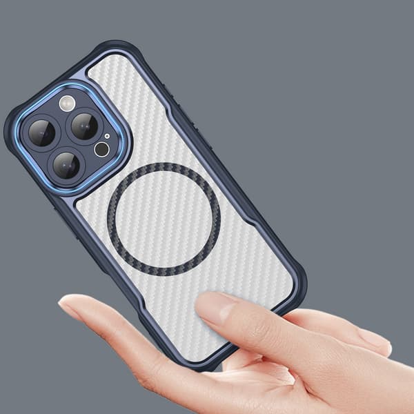 Leading Series MagSafe Silikone Etui til iPhone 16 Pro Max - Blå