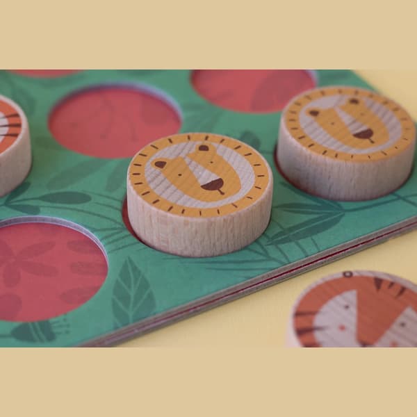 Tic-Tac-Toe Spil Londji Løve og Tiger Træ 4+