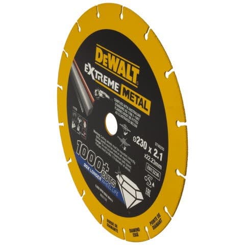 DEWALT DT40255 DIAMANTKLINGE TIL STÅLSKÆRING, DIAMETER 230 MM