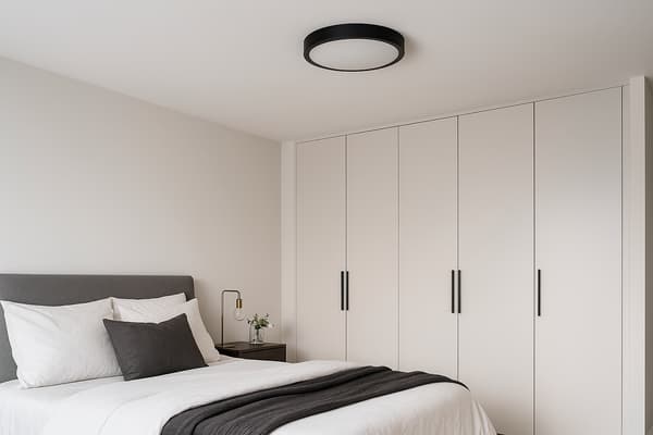 Loftlampe ORION Plafon 375 sort til stue, køkken, badeværelse stilfuld