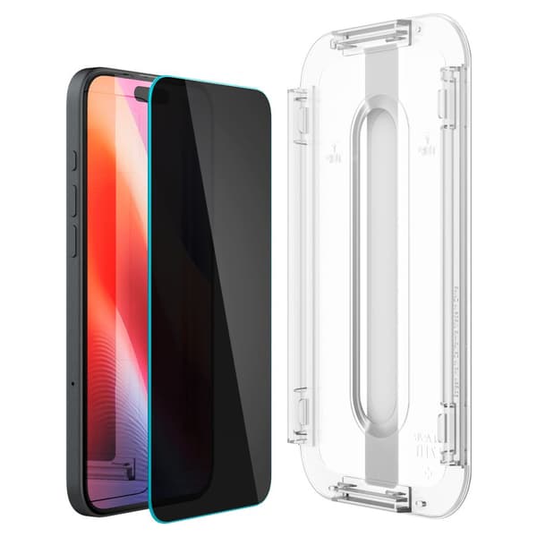 Härdat glas SPIGEN GLAS.TR EZ FIT 2-PACK IPHONE 15/16 INTEGRITET