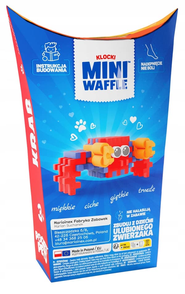 Marioinex Mini Waffle POKET PETS - KRABBE sæt