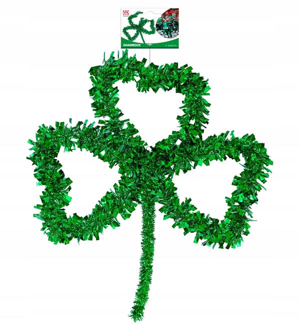 Dekorativ grøn kløver St. Patricks dag julepynt 29x35cm