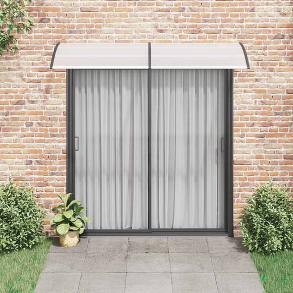 vidaXL dørmarkise sort og transparent 240 x 75 cm PC
