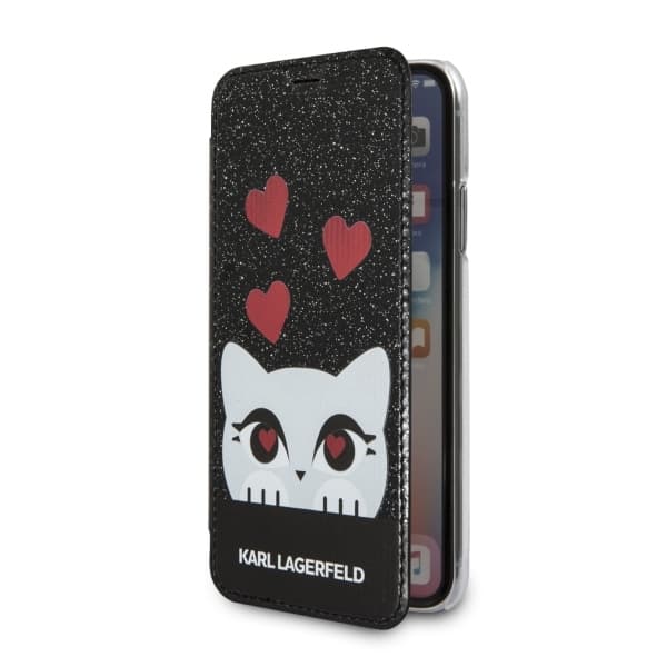 Karl Lagerfeld KLFLBKPXVDCBK iPhone X/Xs sort bog Valentinsdag