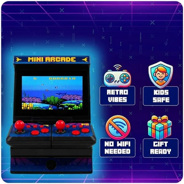 Orb Retro Mini Arkademaskine 300 spil (2 spillere)