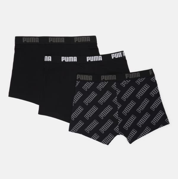 Puma LOGO AOP 3-PACK miesten bokserit mustat 93554701 r S