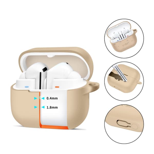 TECH-PROTECT SILIKONEKROG TIL SAMSUNG GALAXY BUDS 3 / 3 PRO CAFFE LATTE
