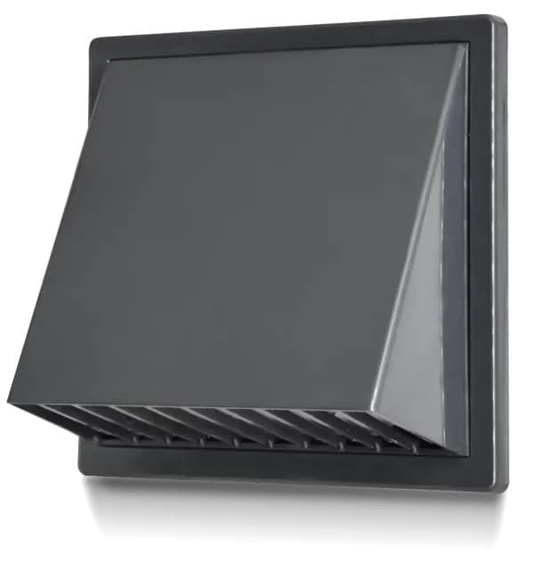 VENTILATIONSGITTER/UDLØB MED HÆTTE 170*170, FI 100, GRAFIT - RX 02-501GR