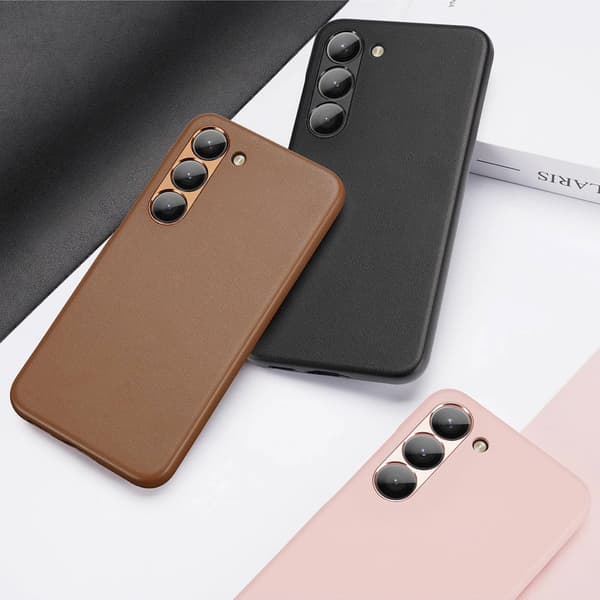 Dux Ducis Grit Samsung Galaxy S23+ elegantti nahkakotelo, ruskea