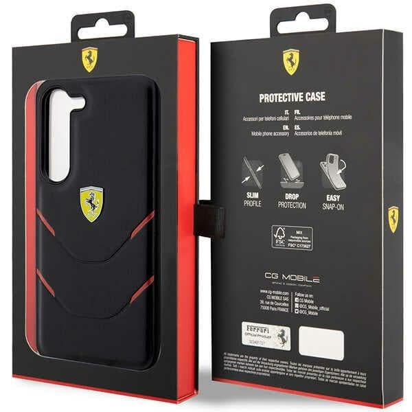 Ferrari FEHCS23SPBAK S23 S911 sort/sort hårdt etui Hot Stamp Lines