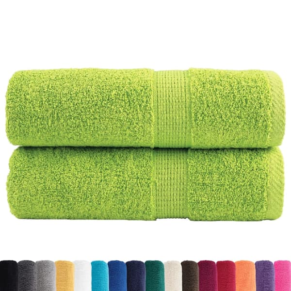 vidaXL Premiumhanddukar SOLUND, 2 st, Grön, 30x30 cm, 600 g/cm²
