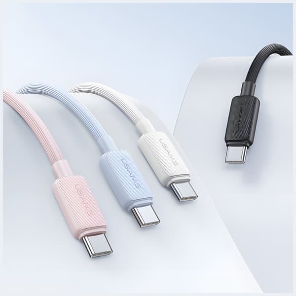 USAMS KY-serien US-SJ691 60W USB-C til USB-C-kabel 1m sort