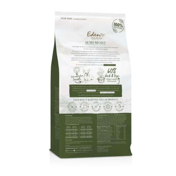 Eden Duck and Stomachs halvfuktigt hundfoder 10 kg