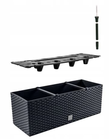 Blomlåda med vattningsystem antracit 51 cm